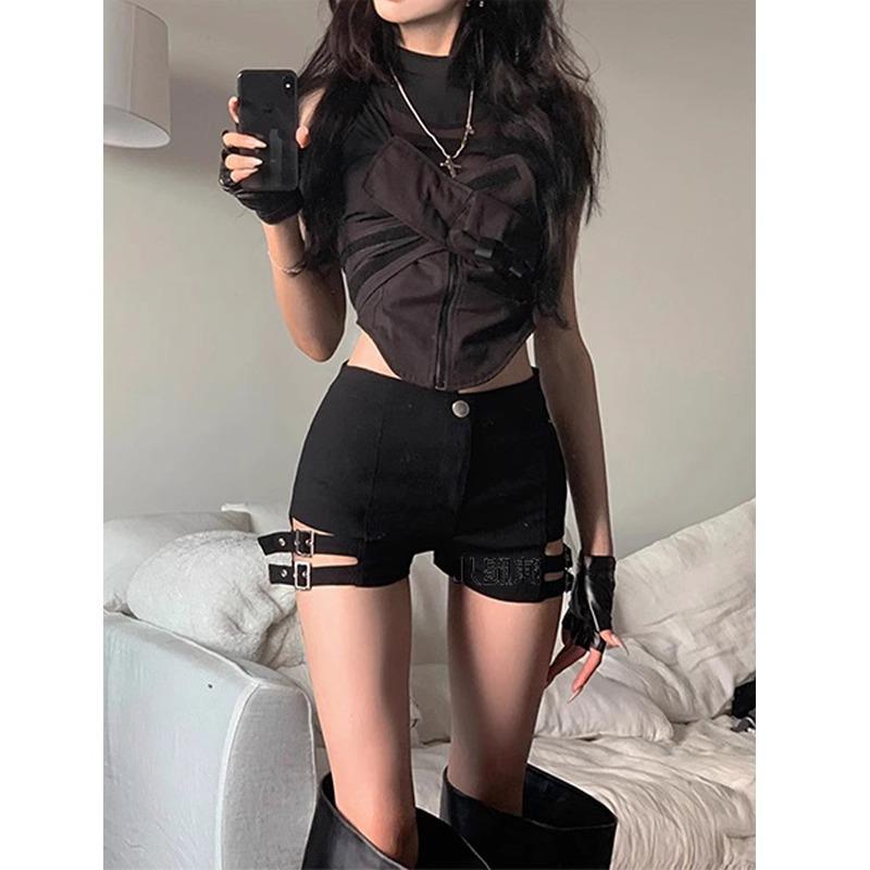 

Women s Hot Girl Summer High Waist Punk Dance Shorts XL чорний