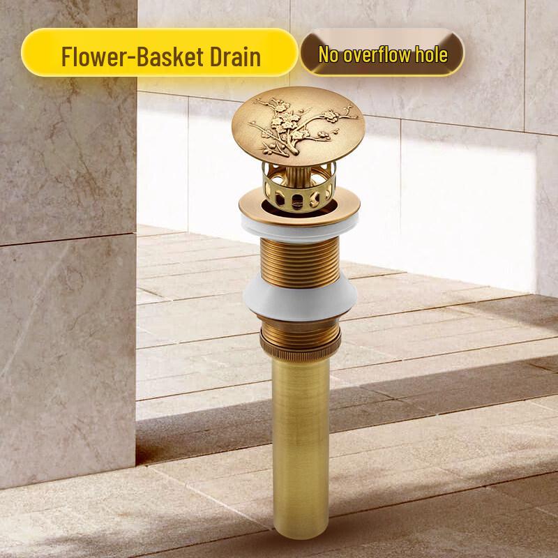 TLXT Pop-Up Drain with Basket for Single Sink