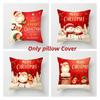 Cozy Christmas Santa Claus Cushion Cover For Sofa Bedroom Decor
