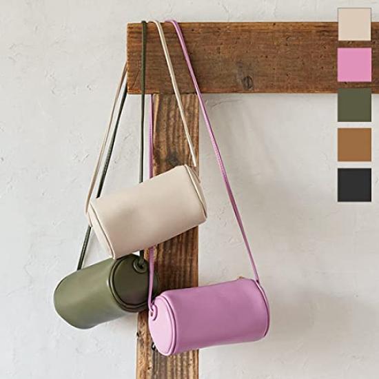 Kobe Lettuce Cylindrical Pochette Bag [B1337] Women's, One Size, Ivory