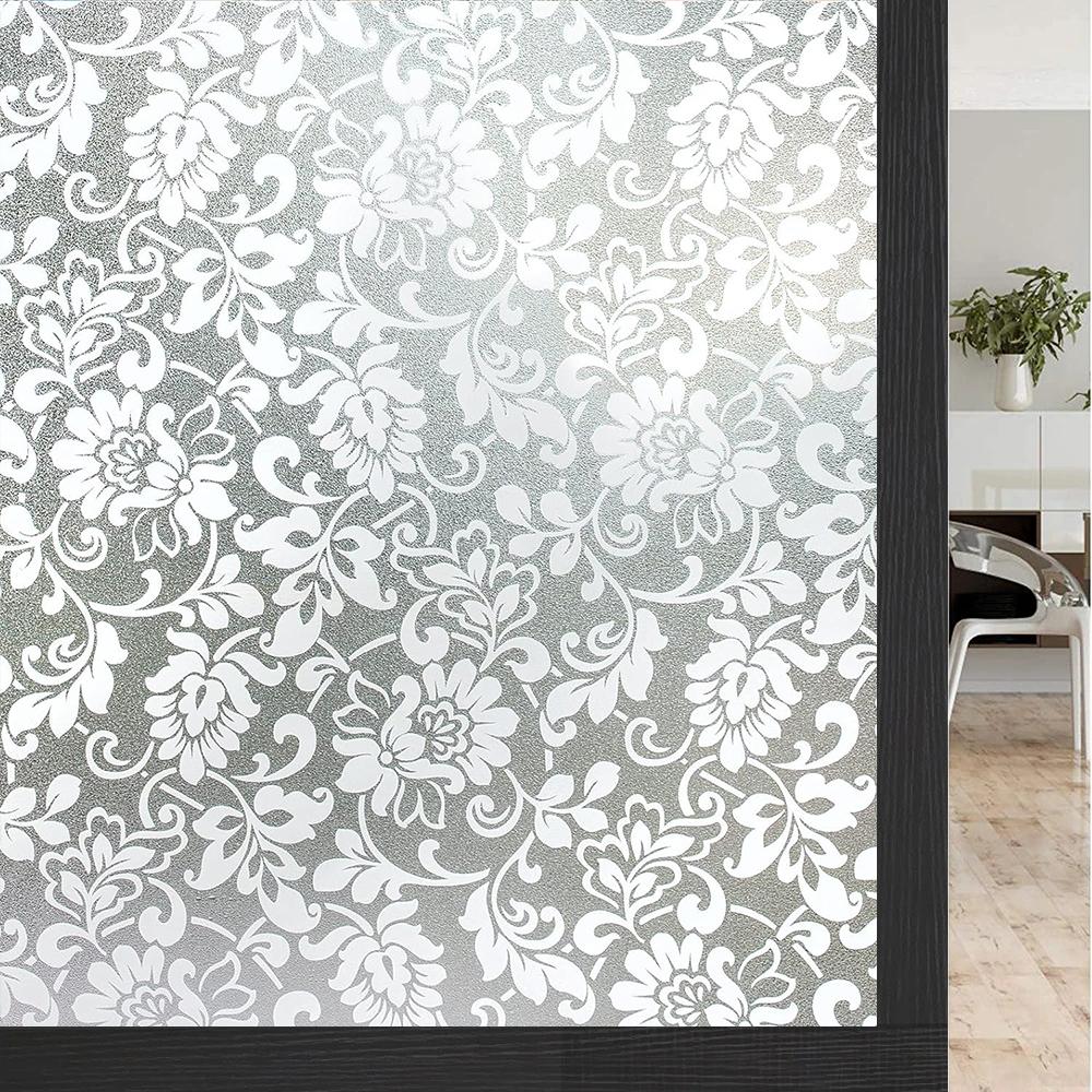 45/60/90 cm curcubeu fereastră confidențialitate folie 3D decorativă vinil vitraliu decalcomanii statice adezive fereastră folie autocolante