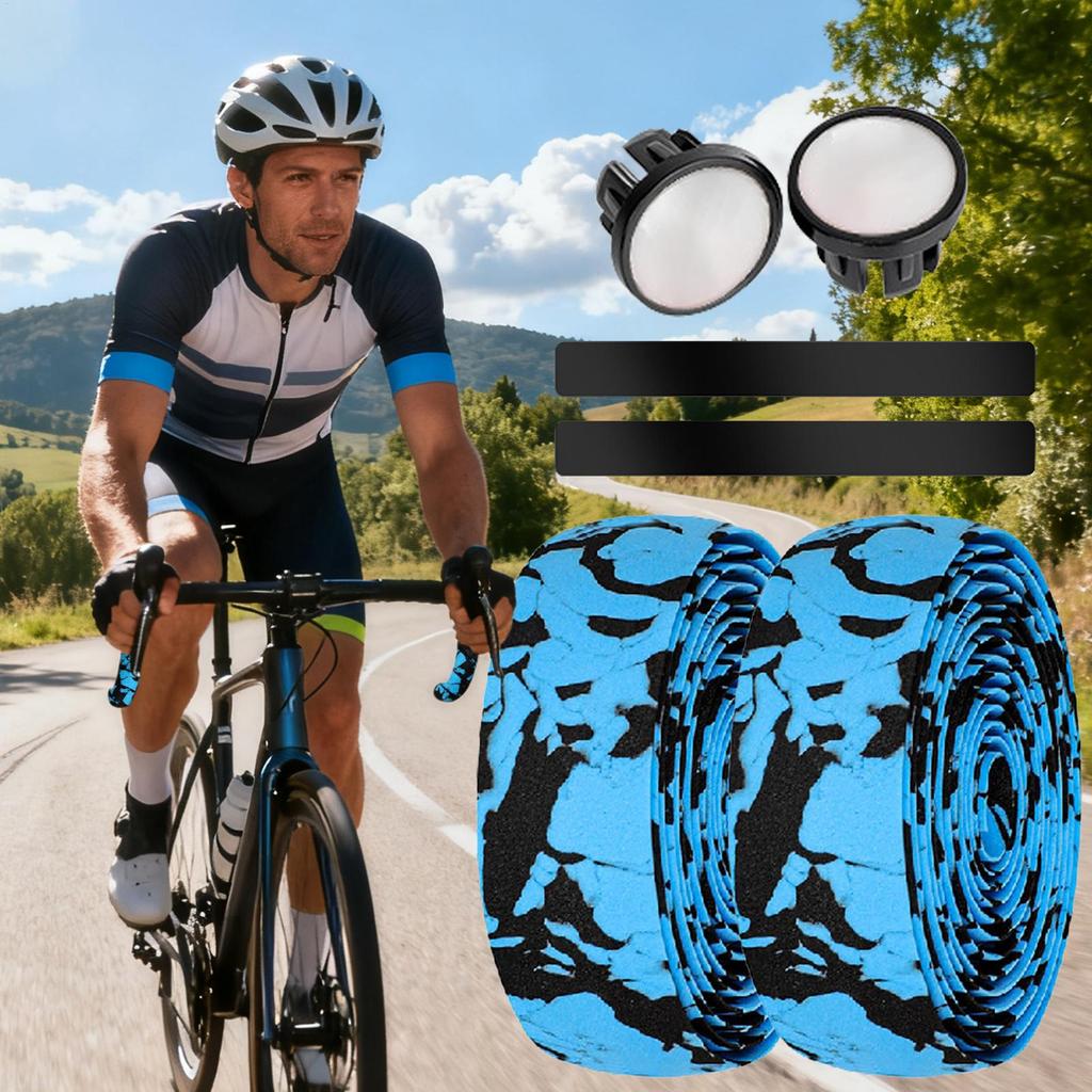Bike Tape For Handlebars Shock-Absorbing EVA Grip Adhesive Handlebar Tape For Road Bike For Riding Motorcycling Comfort Upgrade