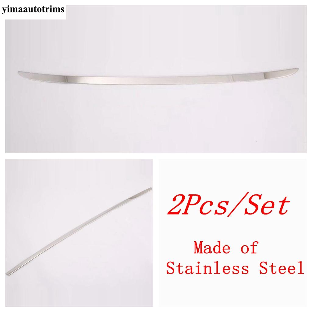 Rear Trunk Tail Gate Door Strip Overlay Decoration Cover Trim Stainless Steel Accessories Exterior For Tesla Model 3 2018 -