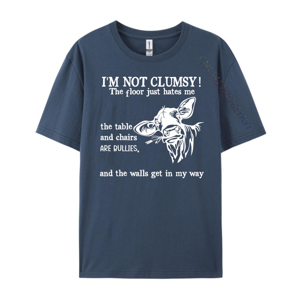 

Cow I M Not Clumsy The Floor Just Hates Me The Table Mens Clothing 2025 Woman Man Clothes Graphic Tee Shirt 4XL