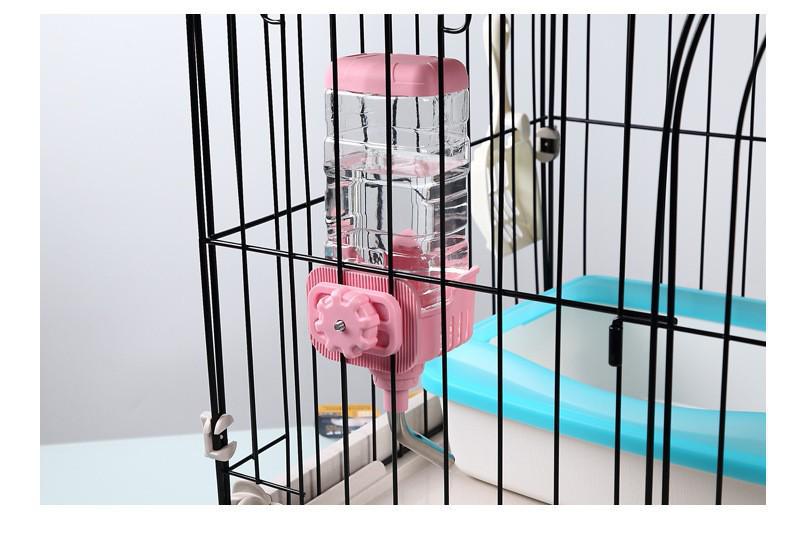 Medium Wall-Mounted Pet Water Dispenser: Square Drinking Bottle & Feeder for Cats and Dogs