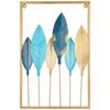 Metal Leaf Wall Hanging Decor | Nature-Inspired Leaf Design | Easy Installation (Set of 2 | Gold)
