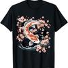 Koi Carp Ying Yang Nishikigoi Fish Cherry Blossom T-Shirt(9)