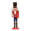 Wooden Nutcracker Decor 30cm Hand-Painted Soldier with Moving Jaw Christmas Mantel & Tree Decoration