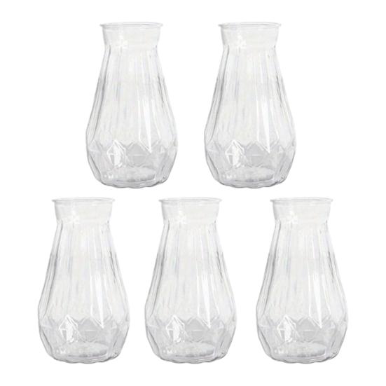 Plastic Clear Bud Vase Decorative Flower Vase Plant Holder Modern Centerpiece Vase for Home Wedding Party