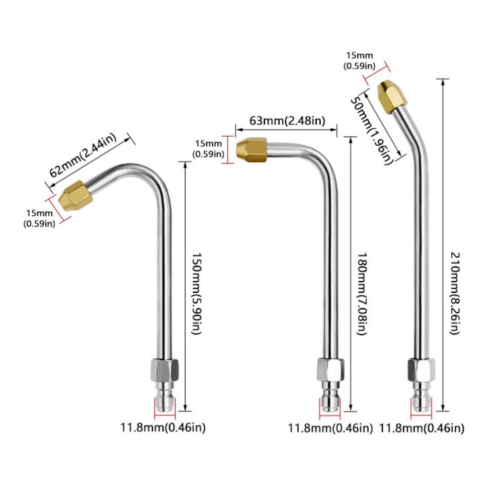 Multi-Angled High Pressure Washer Nozzle 360 ° Rotatable Car Washer Extension Wand Water Broom