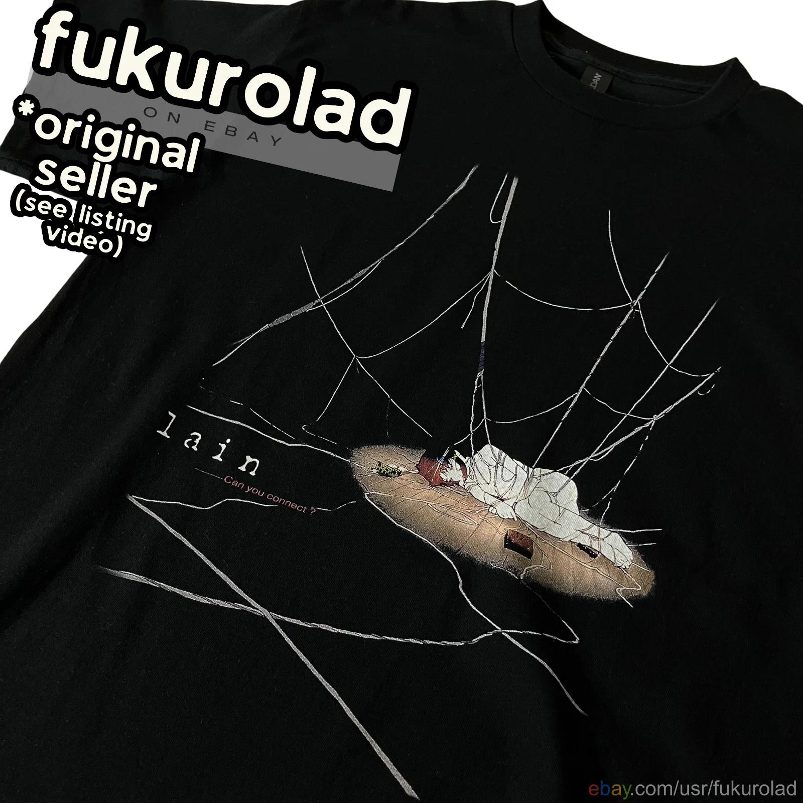 SERIAL EXPERIMENTS LAIN - can you connect? anime T-SHIRT - QUALITY PRINT M