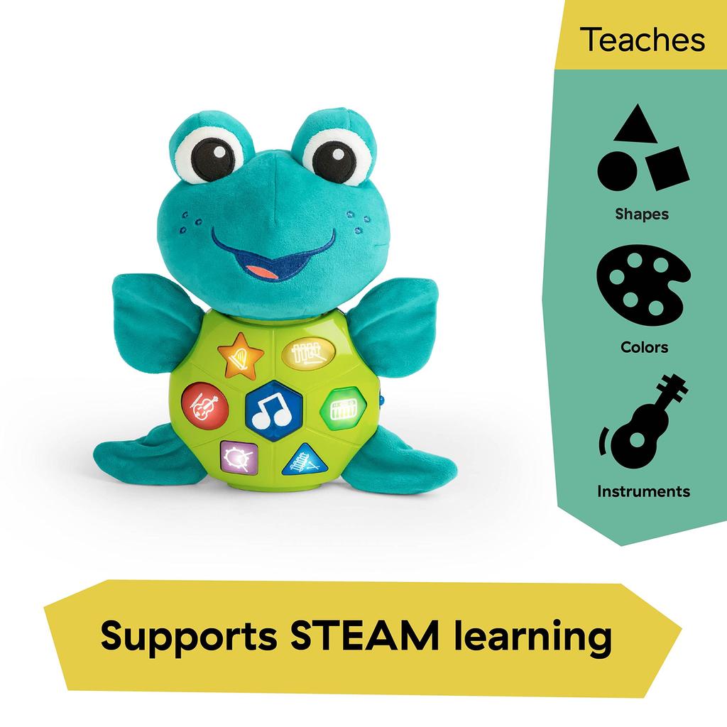 Baby Einstein Neptune Music Plush a cute composer turtle months and Educational toy with various shapes and foreign and musical instruments Toy, (6