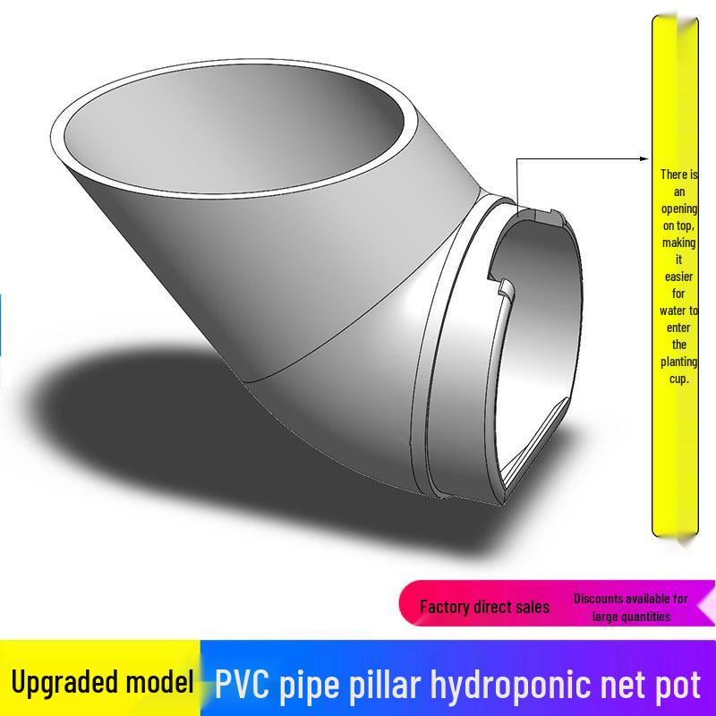 PVC Vertical Hydroponic Planter Column with Planting Cups for Soilless Cultivation and Balcony Vegetable Growing.