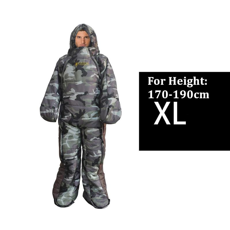 

Бавовняний ведмідь, спальний мішок для кемпінгу, зимовий костюм для -10℃—5℃, спальні мішки, легке табірне спорядження для холодної погоди