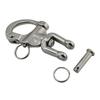 316 Stainless Steel Swivel Shackle Pair Jaw Swivel Design Snap Shackle Quick Release Diving Clips for Sailboat Spinnaker Halyard