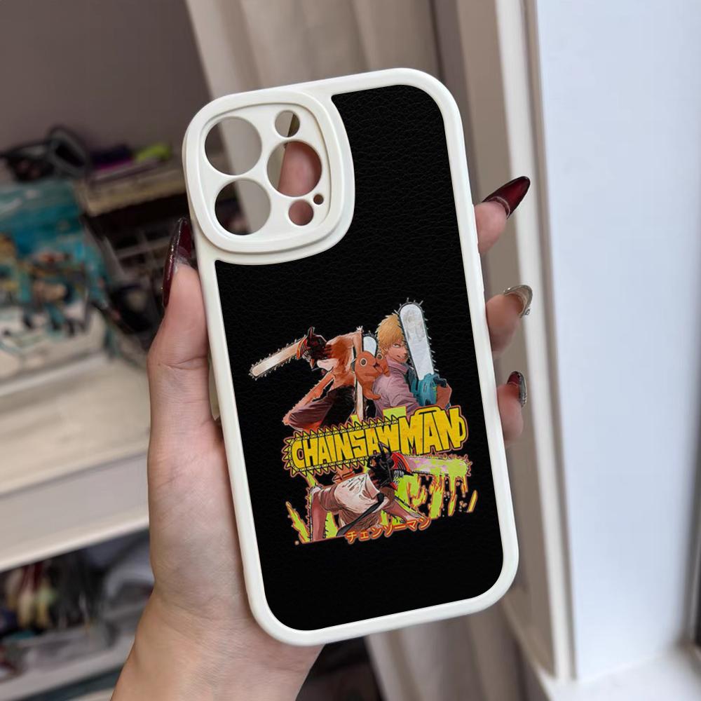 

C-ChainsawS M-Man Aki Hayakawa Phone Case For Iphone 16 15 14 12 13 Pro Max 11 Mini Xs Puls Lambskin Silicone Cover iPhone16 ProMax