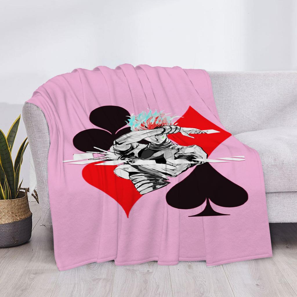 H-Hunter X Hunter Hisoka Sofa Überwurf Luxus Bettdecken Zuhause und Dekoration Knie Benutzerdefiniert Anime Flauschig Weich Überwürfe Niedlich
