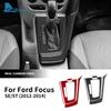 For Ford Focus SE ST MK3 2012 2013 2014 Real Soft Carbon Fiber Trim Sticker LHD RHD Car Gear Shift Frame Panel Accessories