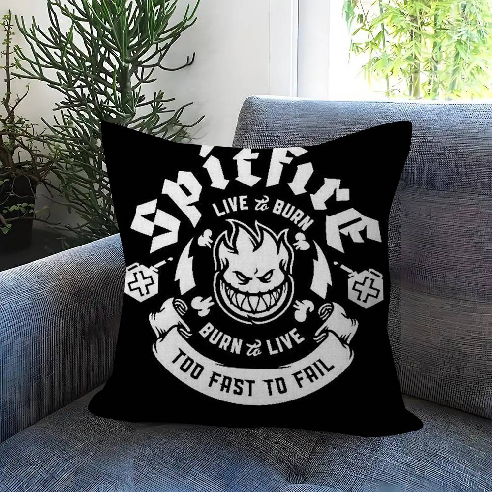 Logo Skateboard S-Spitfire Cushion Cover Pillow Cover Decor Pillowcase Printed Cushion Case For Couch