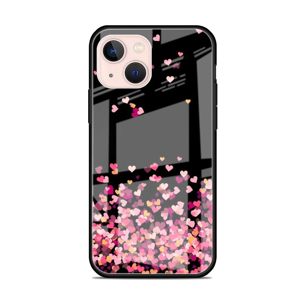 Glass Case For Apple iPhone 14 13 Pro 11 12 7 8 Plus SE 2022 XR X XS Max 6 6S Tempered Phone Cover LOVE Heart