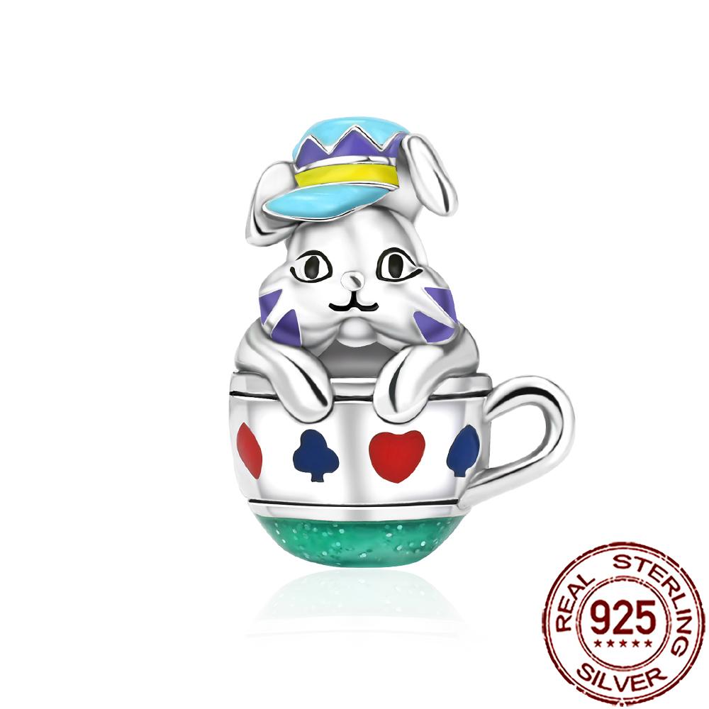 New Charms Copper Cat Dog Flamingo Chameleon Axolotl Animal Beads Fit Bracelet Necklace Women Diy Jewelry