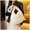 Soft Large Capacity Women Puff Cloud Shoulder Bag Casual Commute Folded Square Bag