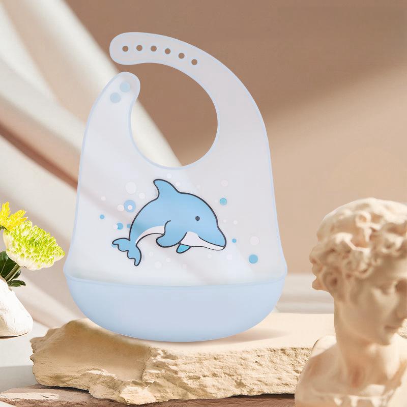 

Водонепроницаемые нагрудники, детские силиконовые нагрудники, тряпки для отрыжки, регулируемый фартук для кормления, полотенце для слюны синий/белый