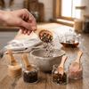 5Pcs Short  Handle Wooden Spoon Smooth Polished Teaspoon Scoop Lightweight Kitchen Utensil  Kitchen