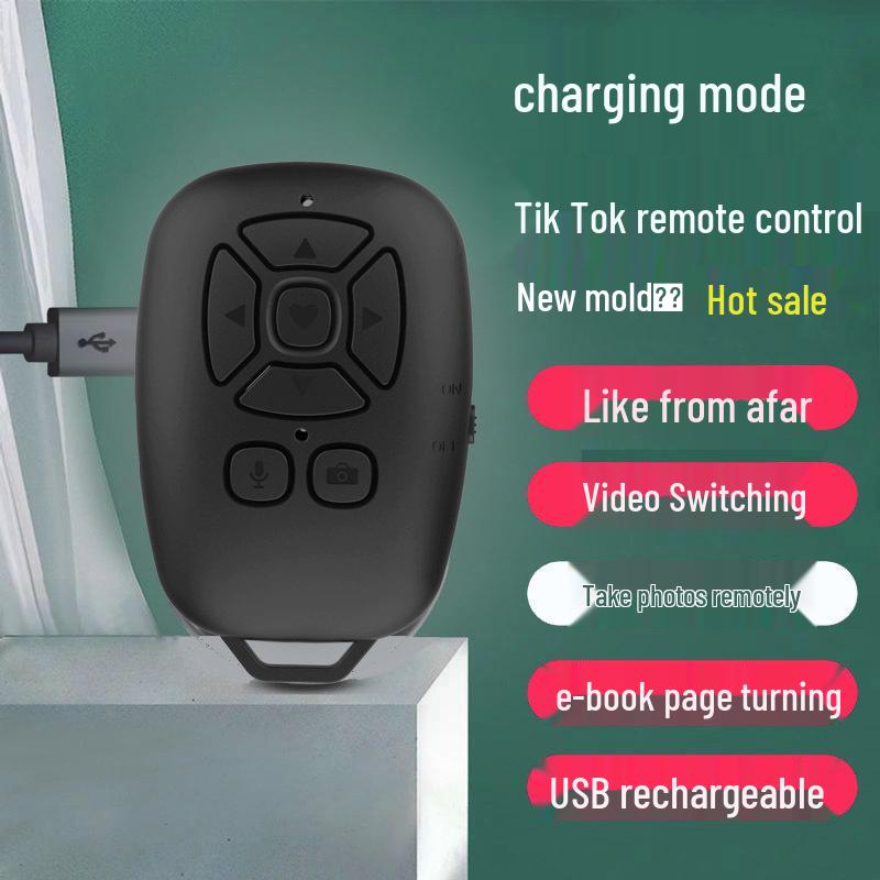 Douyin Bluetooth Wireless Selfie Stick & Remote Camera Controller Battery-powered pink bag