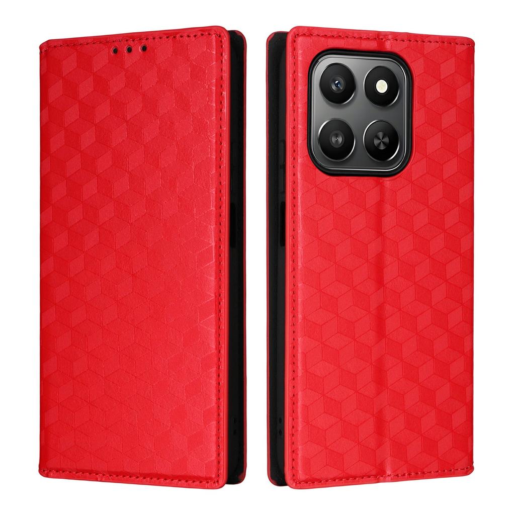 For Honor 400 Smart 5G/4G/X7d 4G Case Wallet Rhombus Imprinted Leather Phone Cover