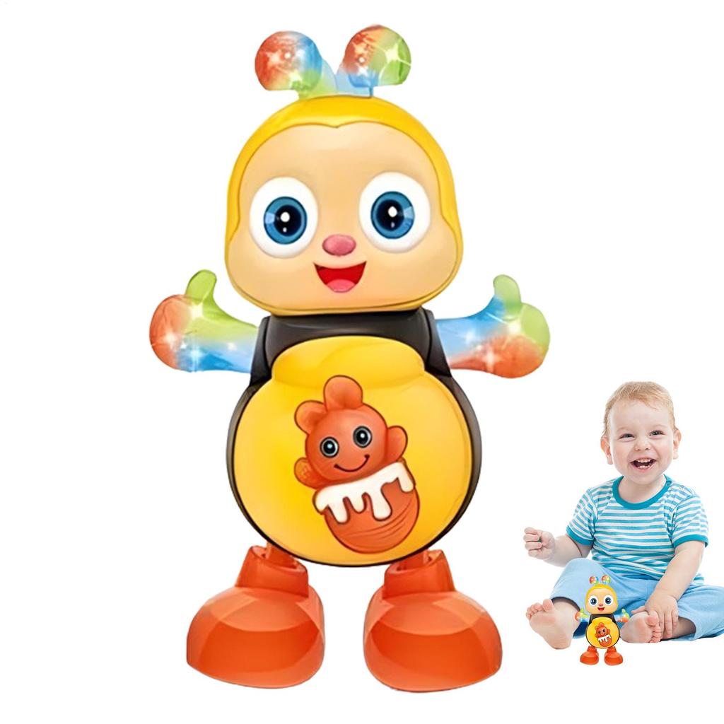 Electric Dancing Bee Electric Toys Musical Toys Cartoon Bee with Lights & Music Interactive Educational Toys Preschool Learning