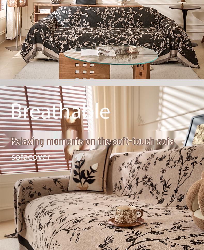 Französischer Retro Chenille Sofabezug - Universal Vier Jahreszeiten Anti-Katzenkratzschutz