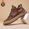 The first layer of cowhide high-top board shoes, new autumn cotton shoes, men's European station velvet men's shoes, platform sports and leisure shoes
