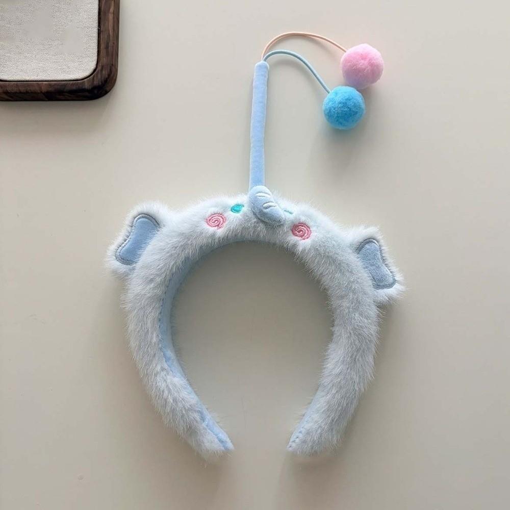 Panda Cat Fishing Plush Headband Hair Accessories Girls Cartoon Hairband Adorable Hair Hoop  Party