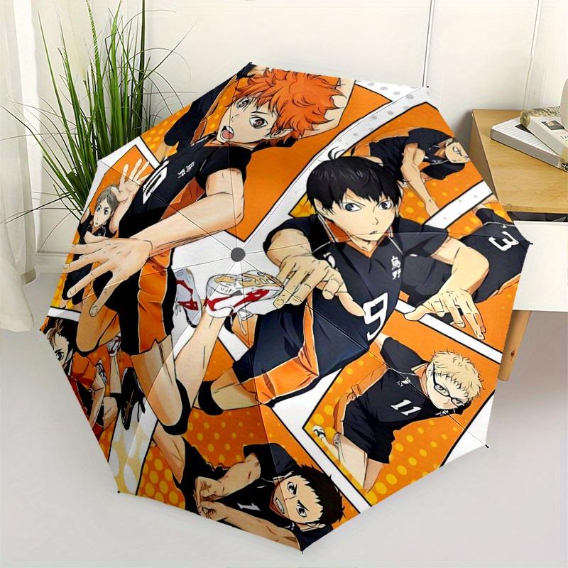 

Handsome Haikyu!! Automatic Opening and Closing Umbrella - Lightweight 3-Fold Design, Suitable for Fans, Travel, Daily Use - Official Product, Interes