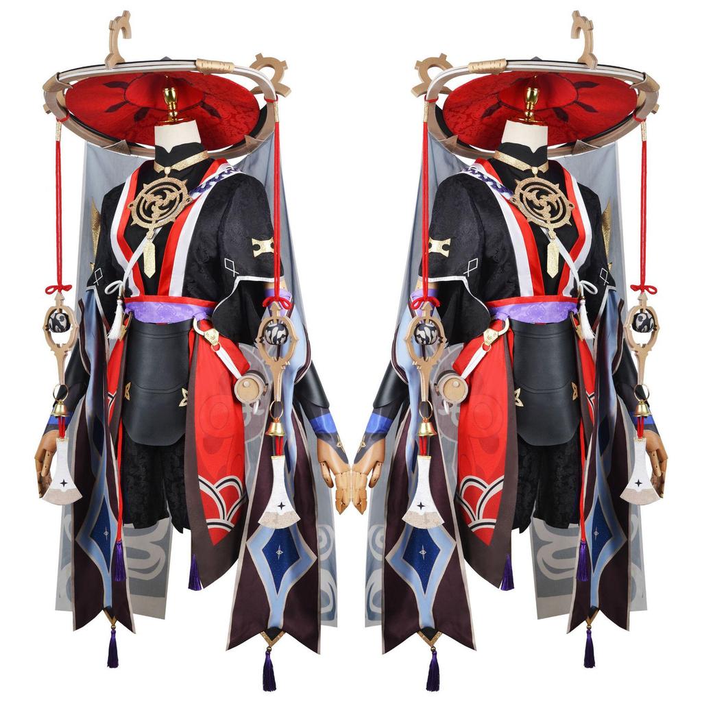 Genshin Impact Cosplay Costumes: Thunder Element Kuni Kunisaki & Wind Element Wanderer Scaramouche Anime Outfits