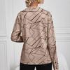 2026 Women's Loose Fit Printed V-Neck Long-Sleeved Shirt