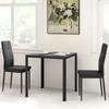 Dining Set, Dining Table with 2 Chairs, Space-Saving Dining Room Set, Seating Group, Black