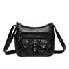 Women's Multi-layer Soft Leather Crossbody Bag Commuter Shoulder Bag Mother Bag