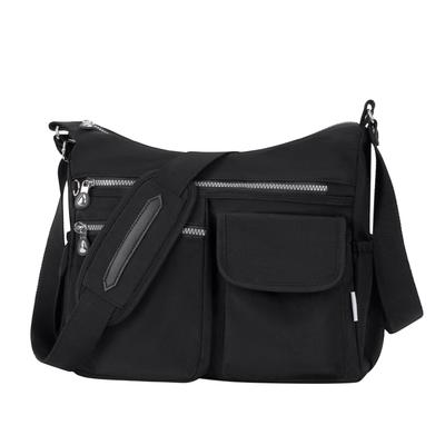 [NOTAG] Shoulder Bag for Men and Women, Crossbody Nylon Bag, Waterproof, with Pockets, Multifunctional, Large Capacity, Shoulder Pad, Lightweight,