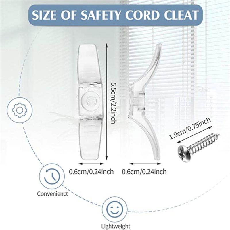 Blinds Cord Cleats Safety Rope Cleats,Small Rope Cleats Holders Blind Hook Winders with Screws for Roman Shade Curtains