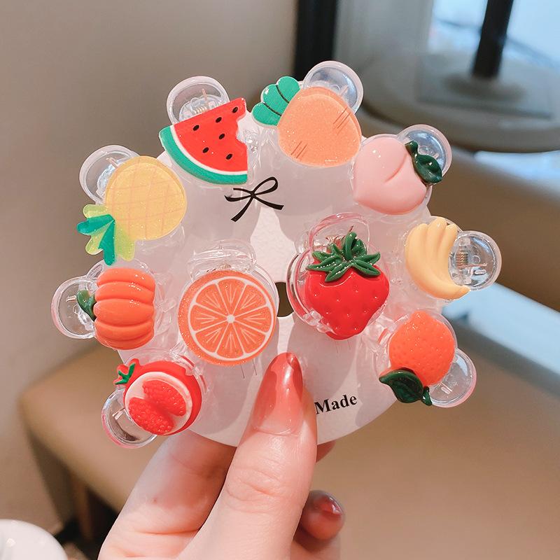 Mini Cute Bangs Hair Clip Children s Headdress Animal Fruit Shape Baby Hair Accessories Shark Clip Set