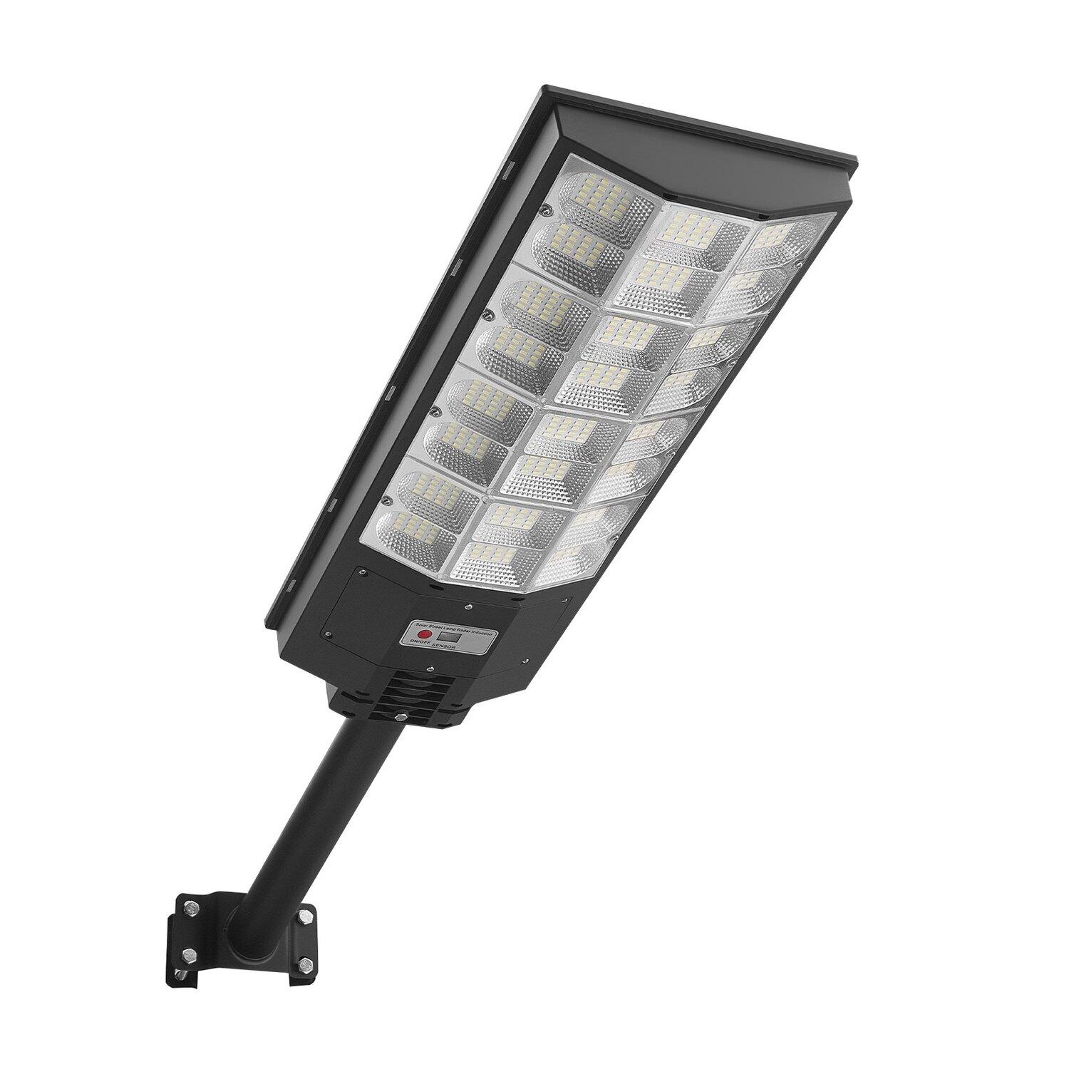 Éclairage Public Solaire Extérieur 8000W, 450000LM, Éclairage de Parking Commercial Crépuscule à l'Aube, Lampe de Sécurité Projecteur LED avec Capteur de Mouvement, Étanche IP65