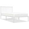 VidaXL Cadre de lit métal avec tête de lit blanc 90x190 cm 350923