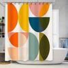 Geometric Abstract Shower Curtain Modern Art Minimalist Bathroom Decor Patterned Backdrop Waterproof Fabric