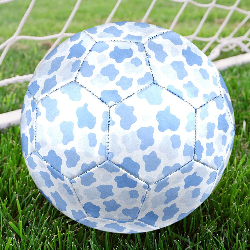 1PC Blue Abstract Shapes Soccer Ball Size 5 Football Machine Sewn Indoor/Outdoor Universal Football A124 Size 5