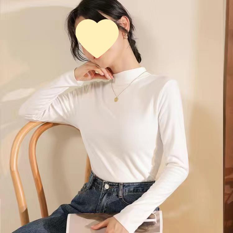 Women's Slim Fit Long Sleeve Mock Neck Top