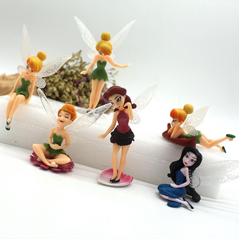 Creative Flower Fairy Cake Toppers Set With 6 Characters