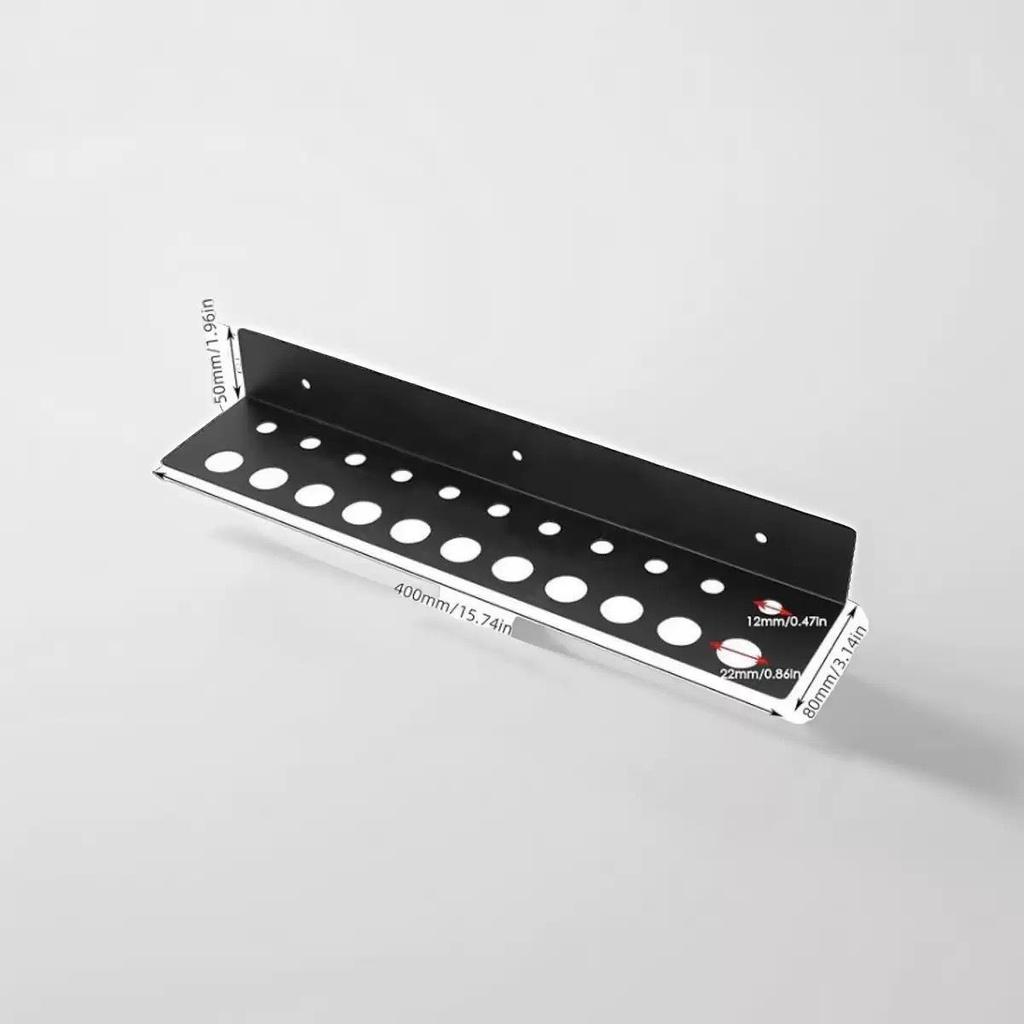 Wall-Mounted Wrought Iron Tool Storage Rack for Screwdrivers, Hammers, Needle-Nose Pliers