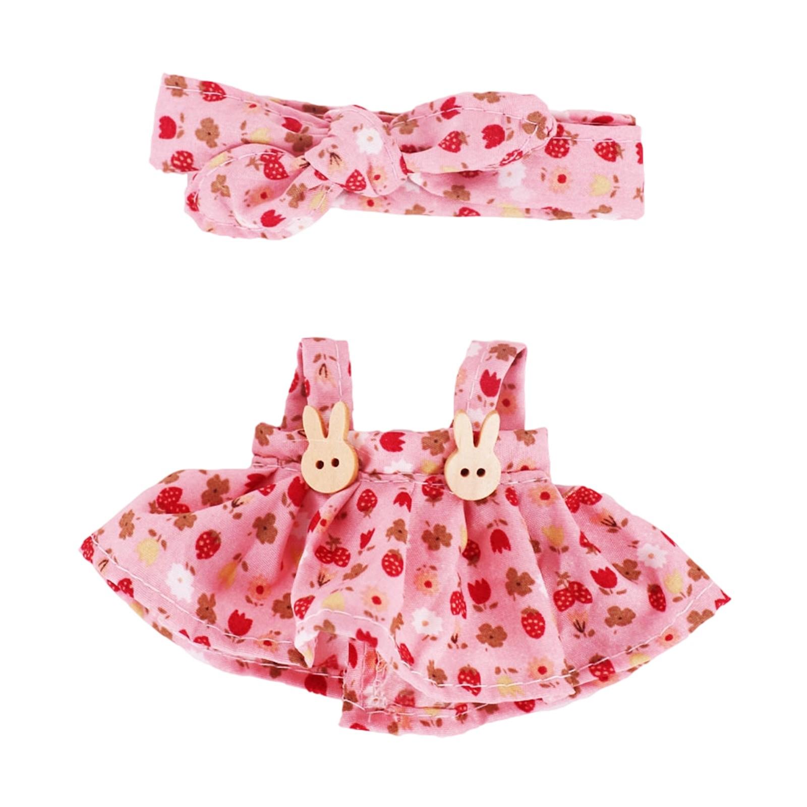 

17 см Одежда для кукол Цветочное платье + аксессуары для волос Sit And Party Series Одежда для кукол One Size